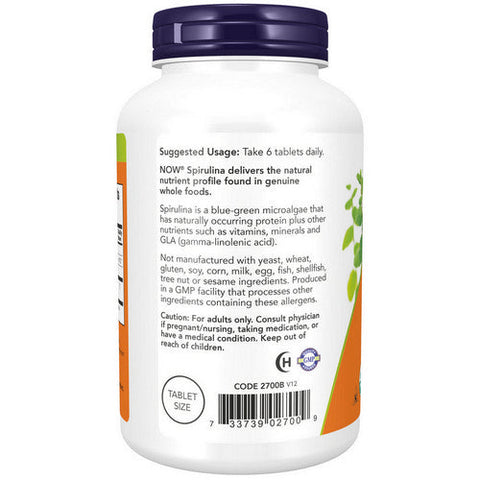 Now Foods, Spirulina, 500 mg, 500 Tabs