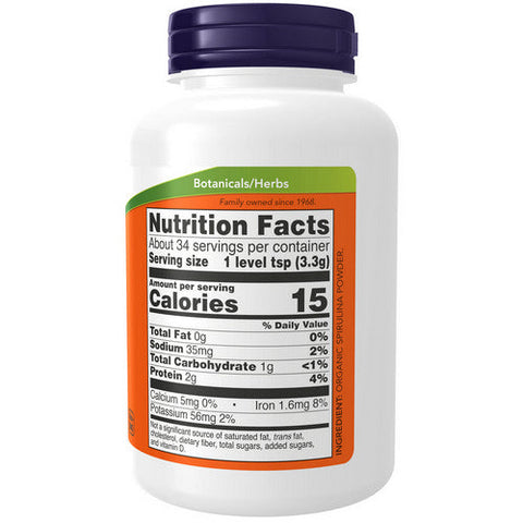 Now Foods, Organic Spirulina Powder, 4 OZ Now Foods