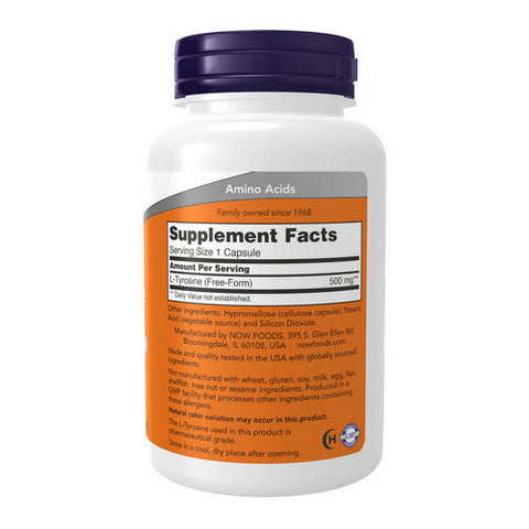 Now Foods, L-Tyrosine, 500 mg, 120 Caps Now Foods