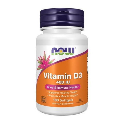 Now Foods, Vitamin D-3, 400 IU, 180 Softgels Now Foods