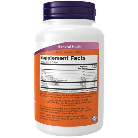 Now Foods, CoQ10, 600 mg, 60 Softgels Now Foods
