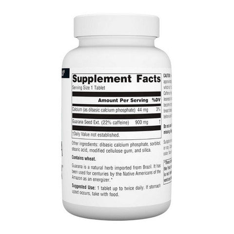 Source Naturals, Guarana Energizer, 900 MG, 100 Tabs Source Naturals