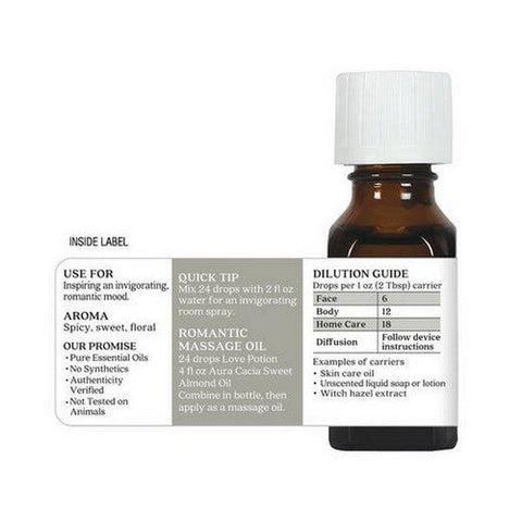 Aura Cacia, Pure Aromatherapy Oil Love Potion Jasmine And Sandalwood, 0.5 Oz Aura Cacia