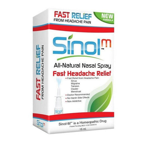 Sinol, All-Natural Nasal Spray Fast Headache Relief, 15 Ml Sinol