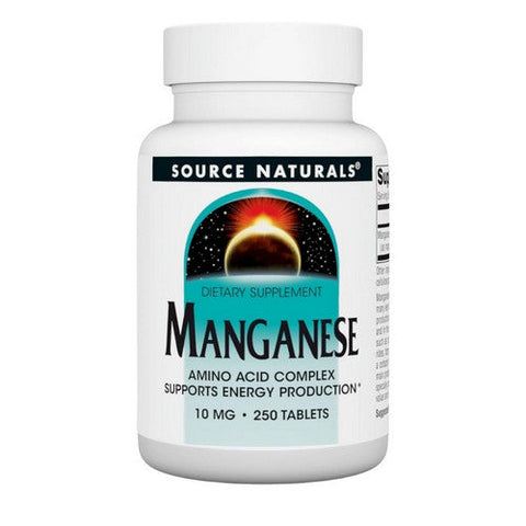 Source Naturals, Manganese Chelate, 10 mg, 250 Tabs Source Naturals