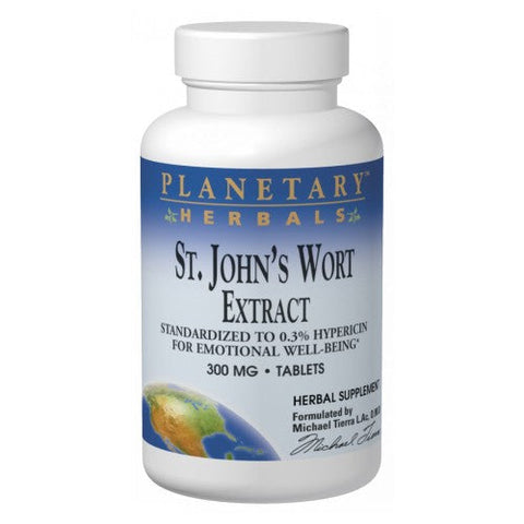 Planetary Herbals, St. John’s Wort Extract, 300 MG, 90 Tabs Planetary Herbals