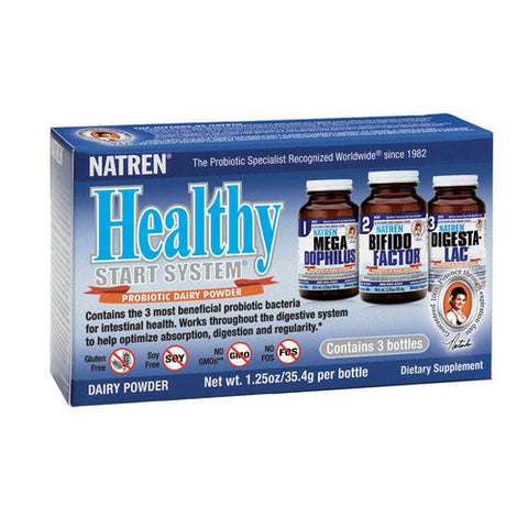 Natren, Healthy Start System, Dairy Powder, Tri-pak Natren