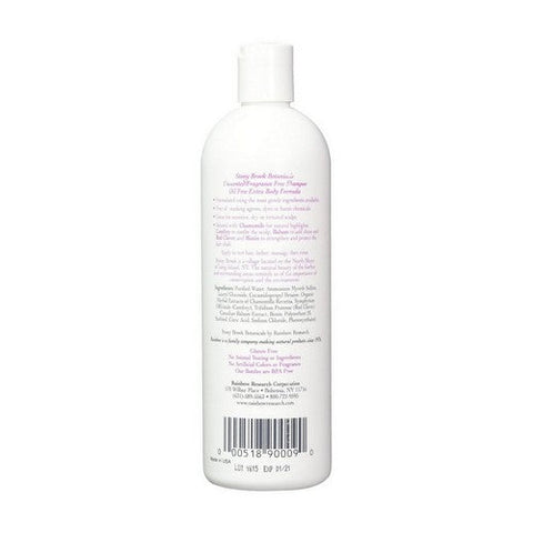 Stony Brook Botanicals, Oil Free Extra Body Shampoo Unscented, 16 Oz Stony Brook Botanicals