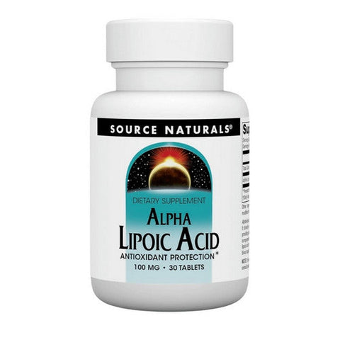 Source Naturals, Alpha-Lipoic Acid, 100 MG, 30 Tabs Source Naturals