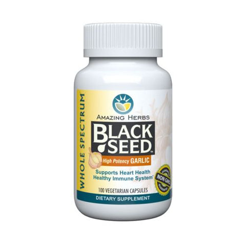Amazing Herbs, Black Seed & Garlic, 100 Cap Amazing Herbs