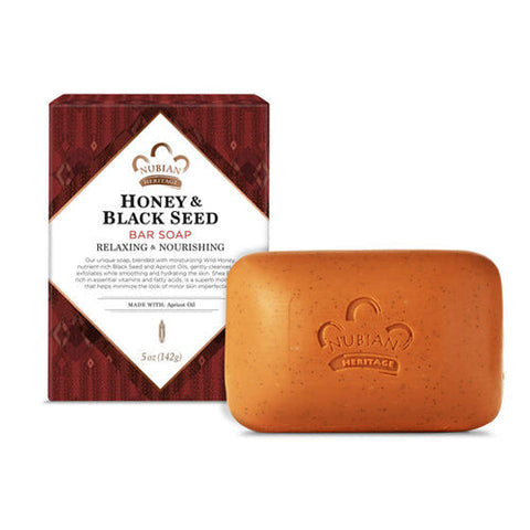 Nubian Heritage, Bar Soap, Honey & Black Seed , 5 Oz Nubian Heritage