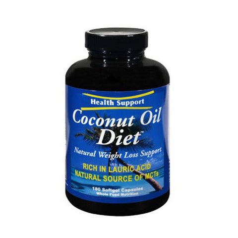 Health Support, Coconut Oil Diet, 180 Cap Health Support