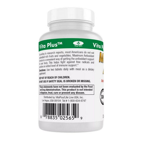 Vita plus, Maximum Antioxidant, 60 TABS Vita plus