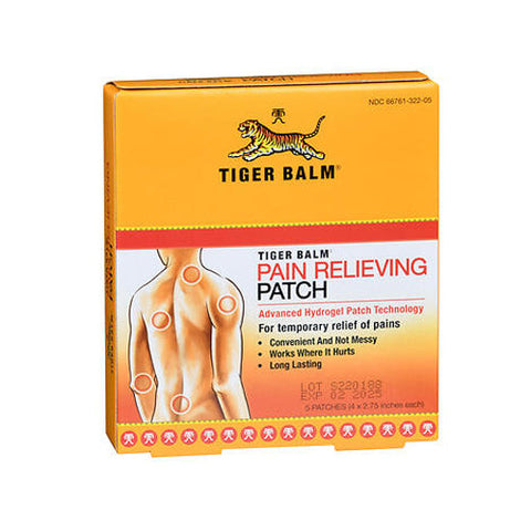 Tiger Balm, Pain Relieving Patch, 4x2.75 inch, 5 Count Tiger Balm