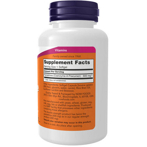 Now Foods, Pantethine, 600 mg, 60 Softgels Now Foods