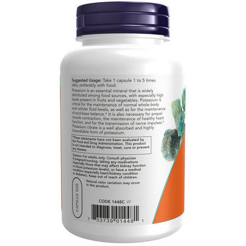 Now Foods, Potassium Citrate, 99 Mg, 180 Veg caps Now Foods