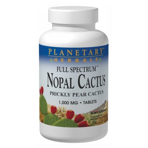 Planetary Herbals, Nopal Cactus, Full Spectrum, 1000mg, 60 Tabs Planetary Herbals