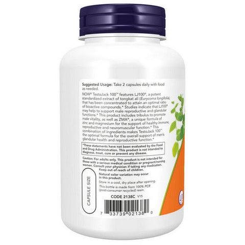 Now Foods, TestoJack 100, 120 Vcaps Now Foods