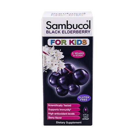 Sambucol, Black Elderberry For Kids Syrup Berry, 4 Oz Sambucol