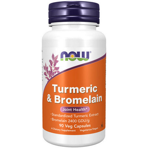 Now Foods, Tumeric & Bromelain, 90 Vcaps Now Foods