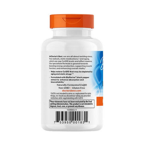 Doctors Best, High Absorption CoQ10 with Bioperine, 100 mg, 120 Softgels Doctors Best