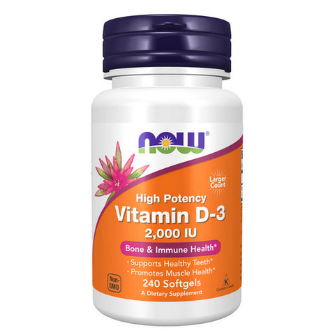 Now Foods, Vitamin D-3, 2000 IU, 240 Softgels Now Foods