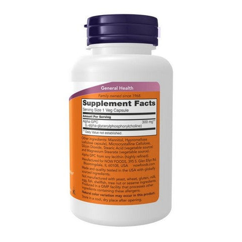 Now Foods, Alpha GPC, 300 Mg, 60 Vcaps Now Foods