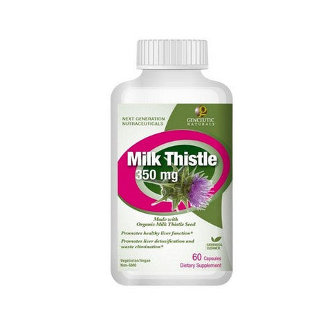 Genceutic Naturals, Organic Milk Thistle, 350 Mg, 60 Caps Genceutic Naturals