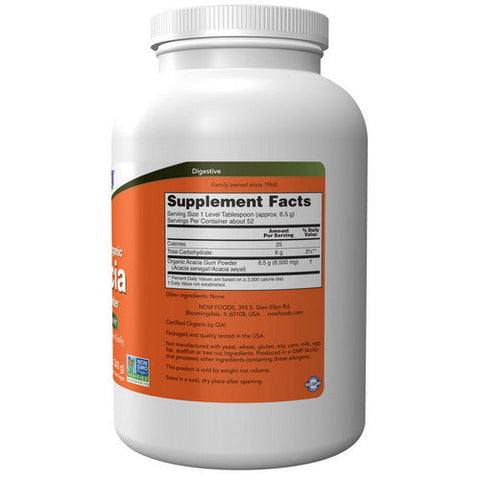 Now Foods, Acacia Fiber Organic Powder, 12 oz Now Foods