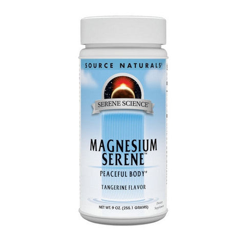 Source Naturals, Magnesium Serene Powder, Tangerine Flavor 9 oz Source Naturals