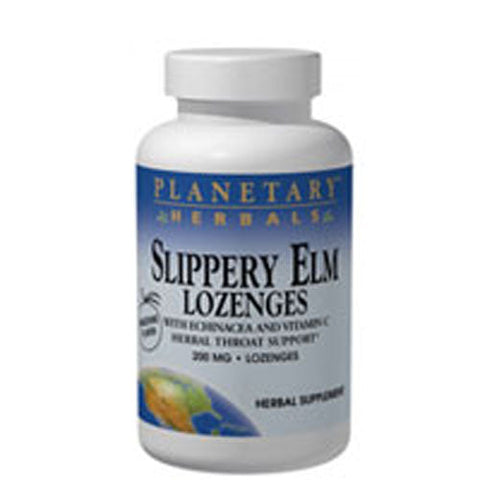 Planetary Herbals, Slippery Elm Lozenge, Strawberry Flavor 24 lozenge Planetary Herbals