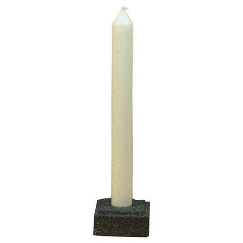 Aloha Bay, Natural Lavastone Taper Holders, 6 Count Aloha Bay