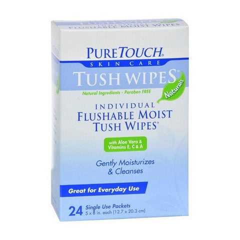 Pure Touch Skin Care, Tush Wipes Flushable, 24 CT Pure Touch Skin Care