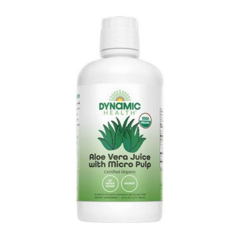 Dynamic Health Laboratories, Organic Aloe Vera Juice with Micro Pulp Unflavored, 32 Oz Dynamic Health Laboratories