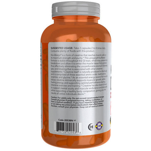 Now Foods, Kre-Alkalyn Creatine, 750mg, 240 caps Now Foods