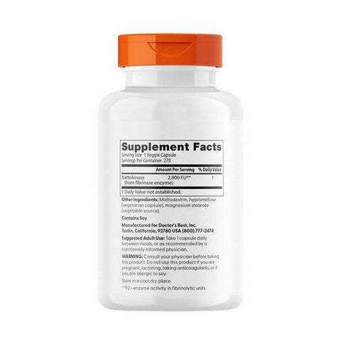 Doctors Best, Nattokinase, 2,000 FUs, 270 Veggie Caps Doctors Best