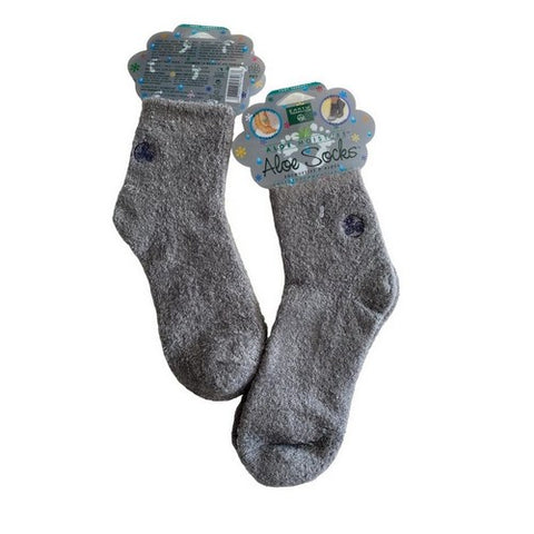 Earth Therapeutics, Socks Aloe Infused Grey, 1 Pair Earth Therapeutics