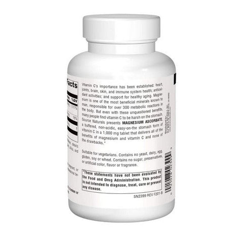Source Naturals, Magnesium Ascorbate, 1000 MG, 120 tabs Source Naturals