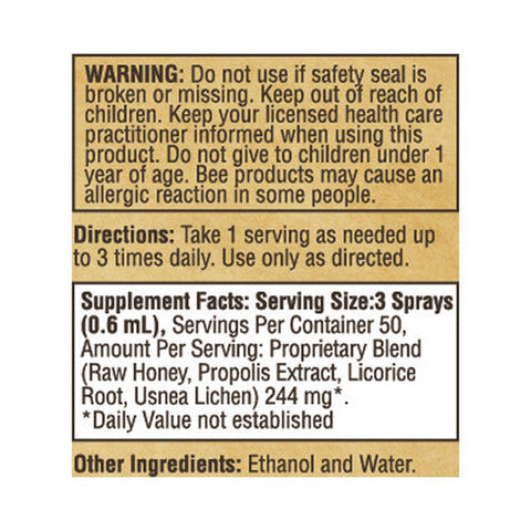 Honey Gardens, Apitherapy Raw Honey Propolis Spray, 1 oz Honey Gardens
