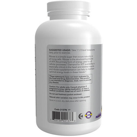 Now Foods, D-Ribose Powder 100% Pure, 1 lb Now Foods