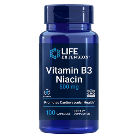Life Extension, Vitamin B3 Niacin, 500 MG, 100 caps Life Extension