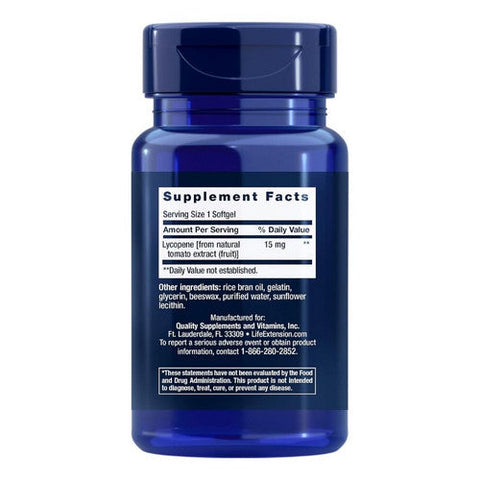Life Extension, Mega Lycopene, 15 Mg, 90 Softgels Life Extension