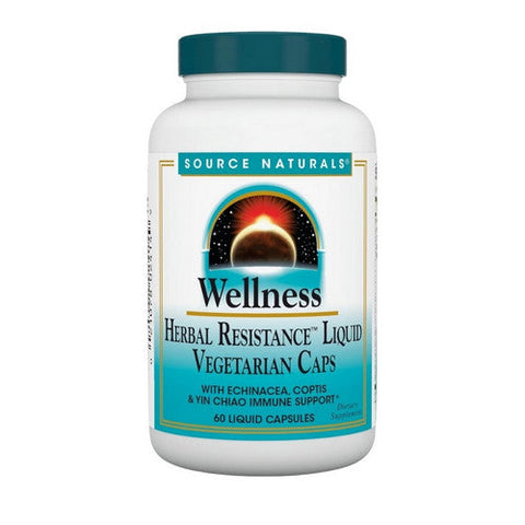 Source Naturals, Wellness Herbal Resistance Liquid, 60 Caps Source Naturals