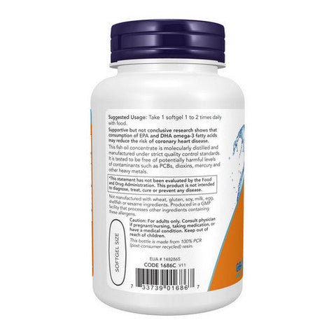 Now Foods, Tri-3D Omega Fish Oil, 90 Softgels Now Foods