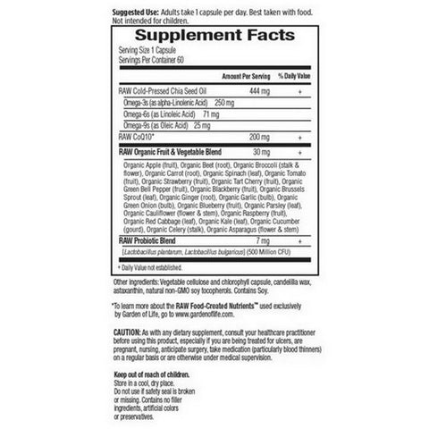 Garden of Life, Raw Coq10, 200 mg, 60 Caps Garden of Life