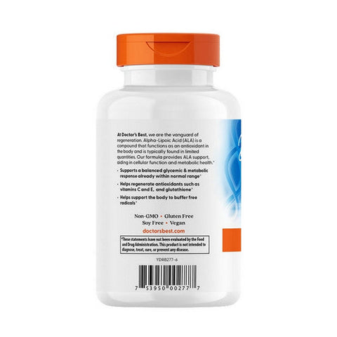 Doctors Best, Alpha-Lipoic Acid 300, 300 mg, 180 Veggie Caps Doctors Best