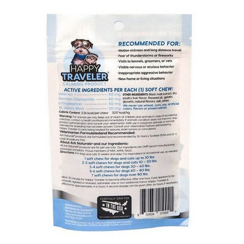 Ark Naturals, Happy Traveler Soft Chews Dog Anxiety, 75 Softgels Ark Naturals