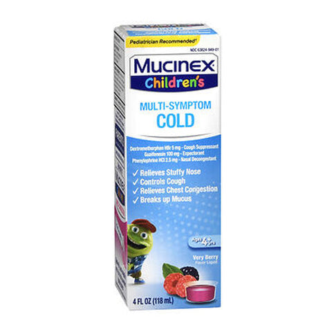 Mucinex, Childrens Multi-Symptom Cold Liquid Very Berry, 4 Oz Mucinex