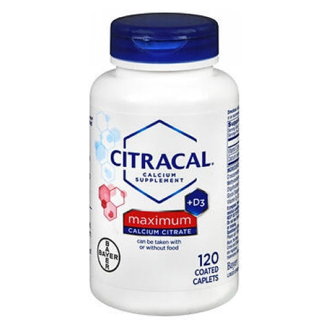 Citracal, Calcium Maximum Plus +D3 Coated, 120 Caplets Citracal
