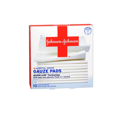 Johnson's, First Aid Gauze Pads 4 X 4 Inch, 10 Count Johnson's